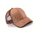 Trucker Cap W/Straw Front and Piping Visor